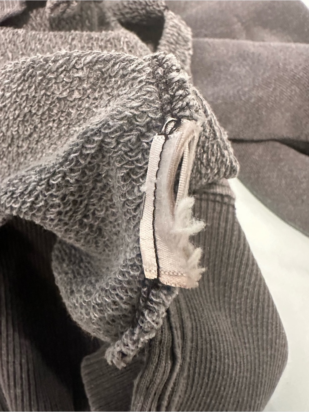 Free People We The Free SzL Gray Camden Sweatshirt Oversized Raw Hem Slouchy Top - Picture 16 of 16